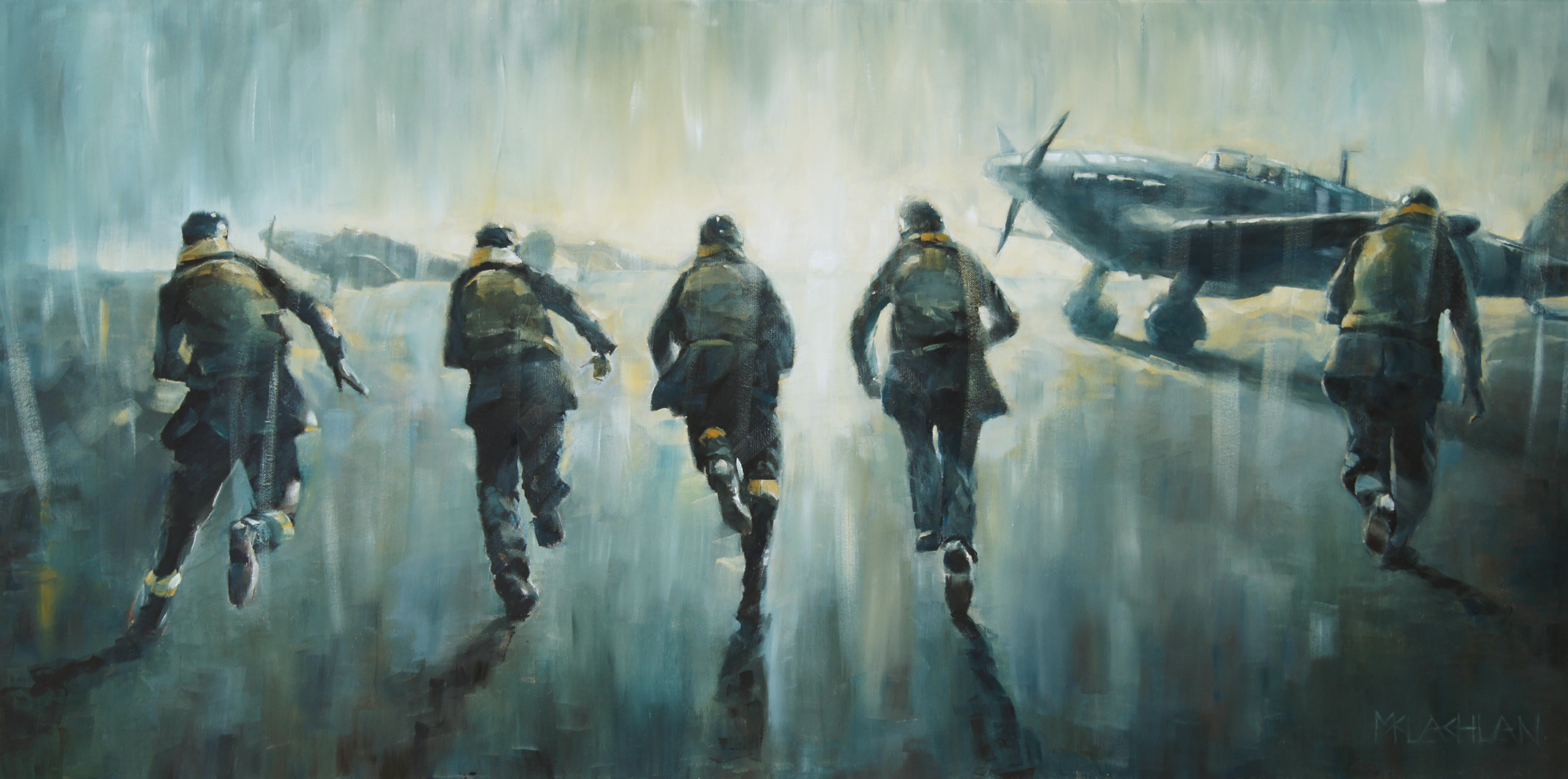 Into The Light - oil on canvas 120cm x 60cm SOLD