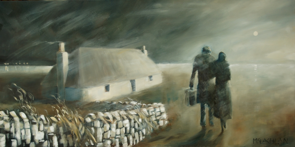 Highland Shelter - oil on canvas 120cm x 60cm -SOLD
