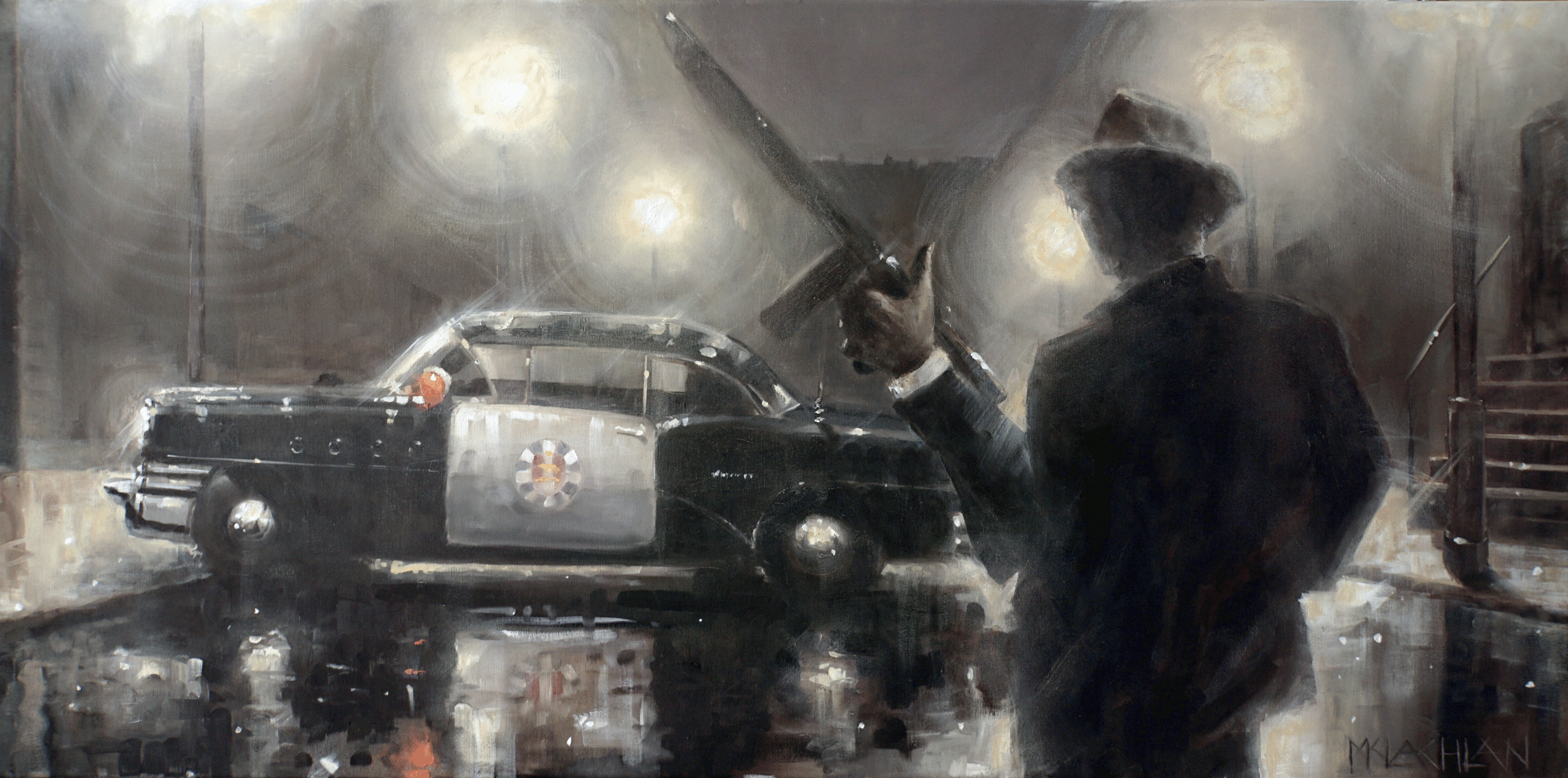 Chicago Blues - oil on canvas 120cm x 60cm