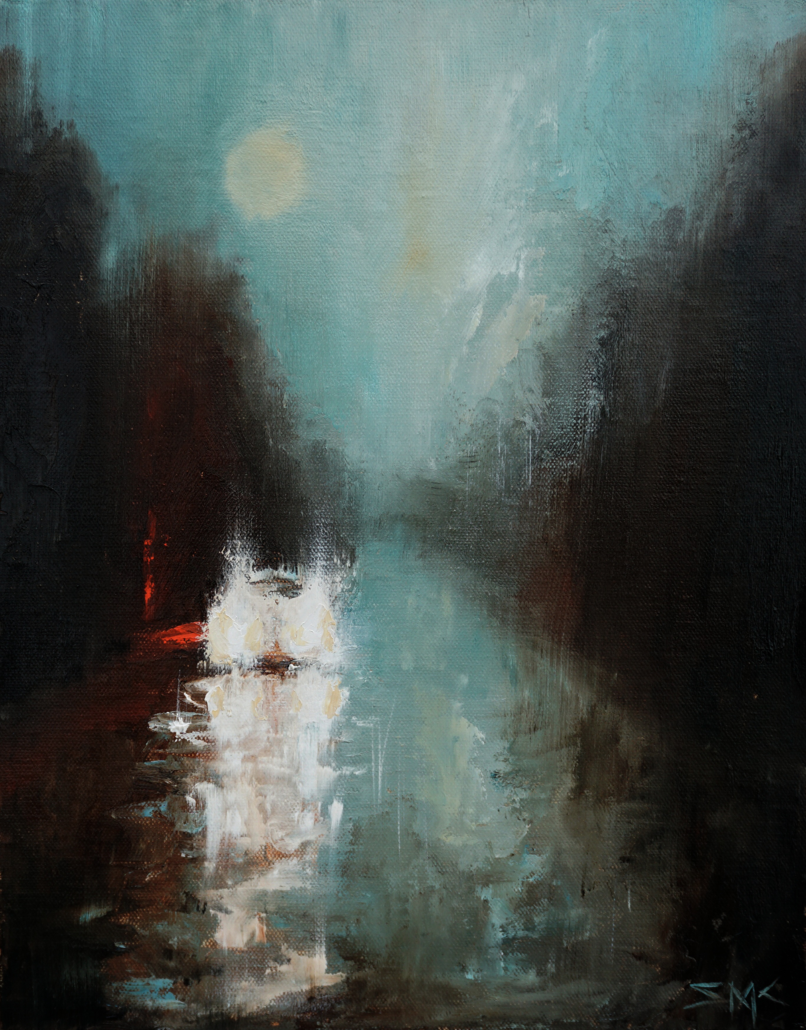 I Drove All Night - Oil on board (28x36cm)