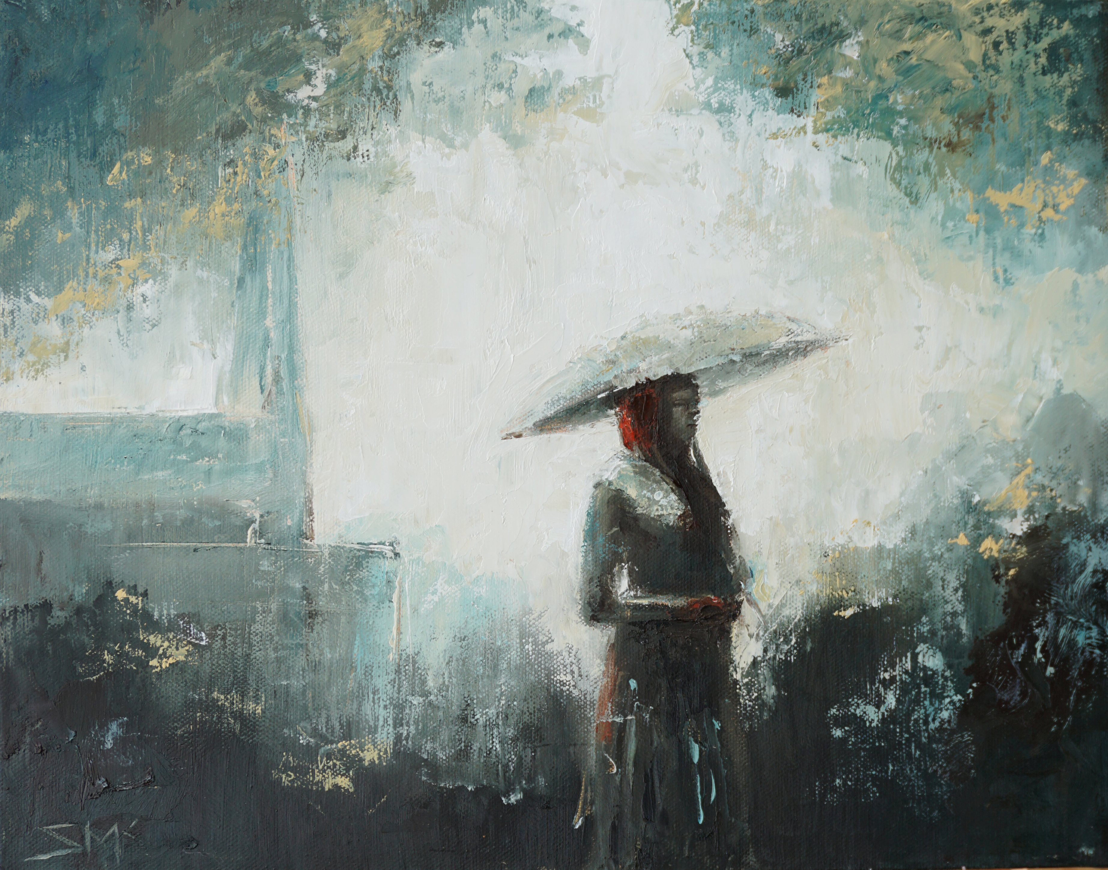 In The Park - Oil on board (35x28cm)