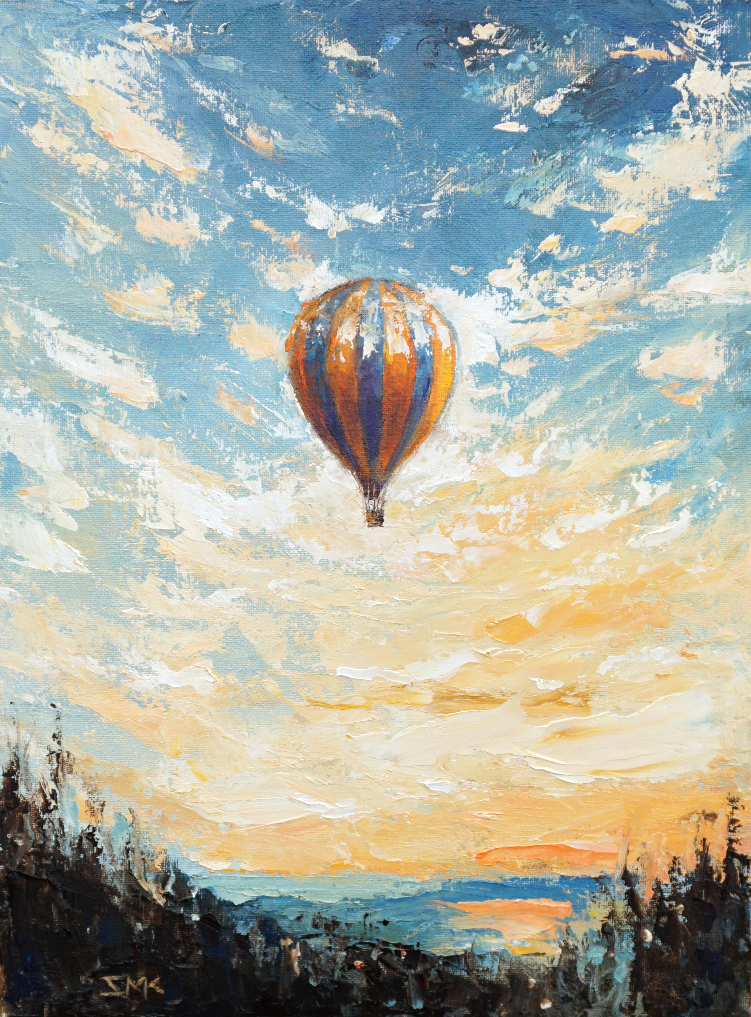 Over The Valley-Oil on board (31x40cm)