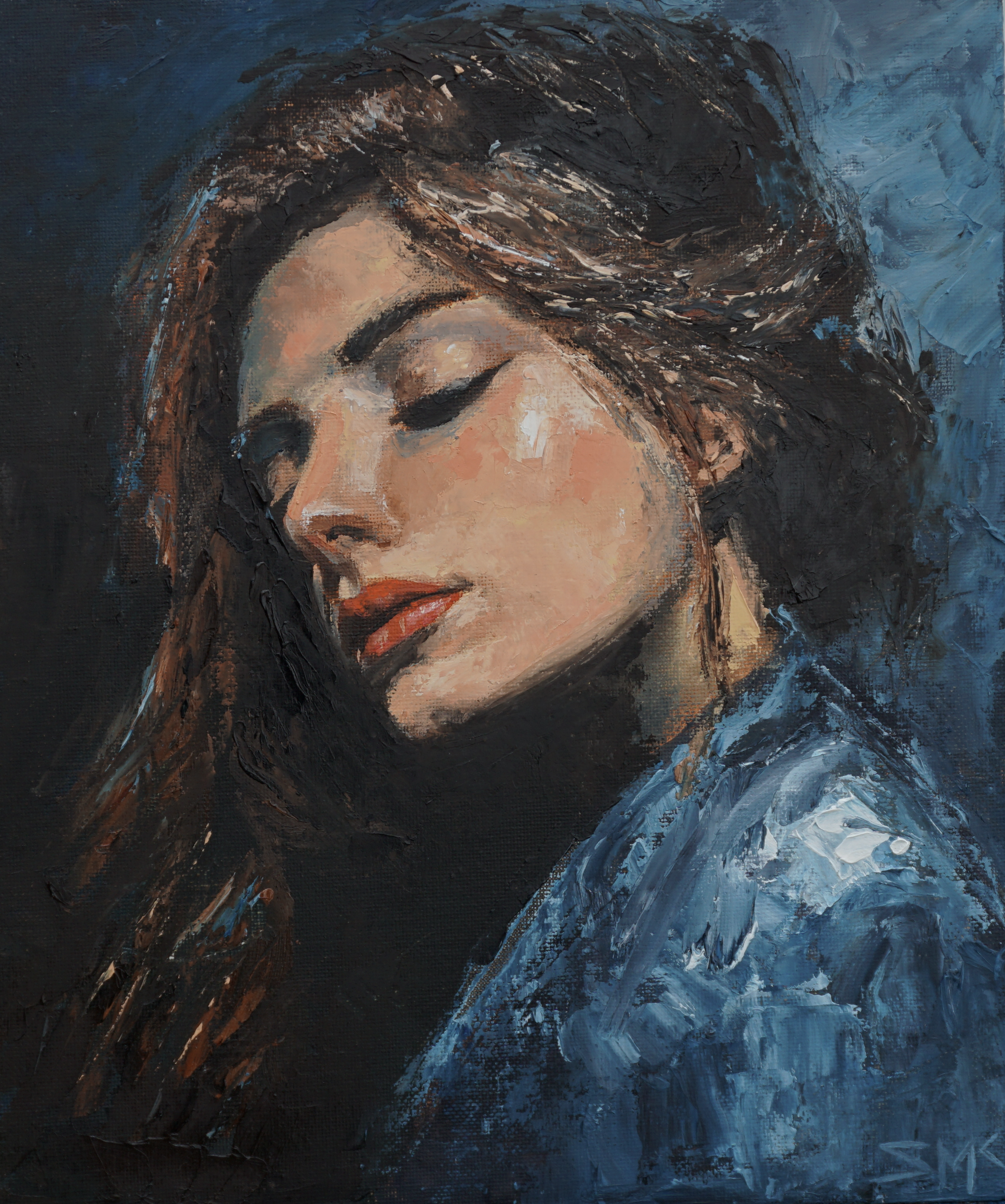 Contemplation-Oil on board (26x30cm)