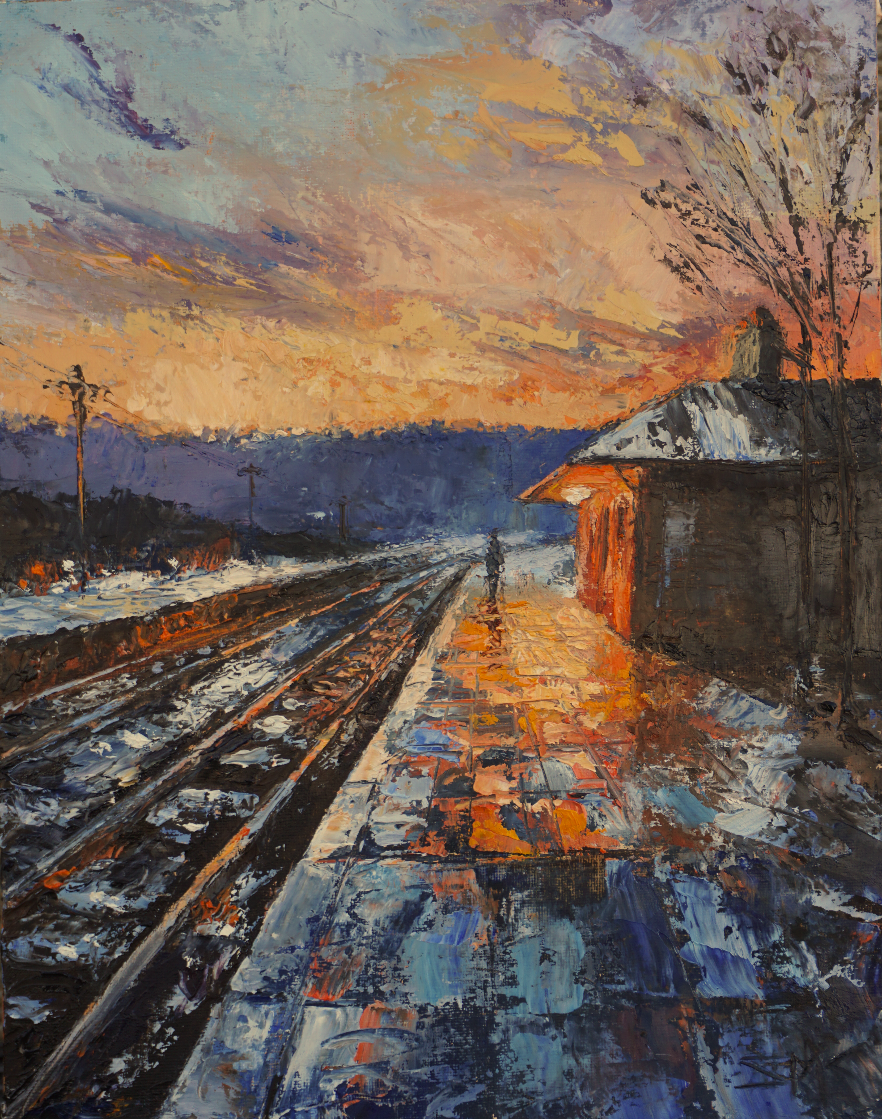 'Highland Line' - Oil on board (28 x 35cm)